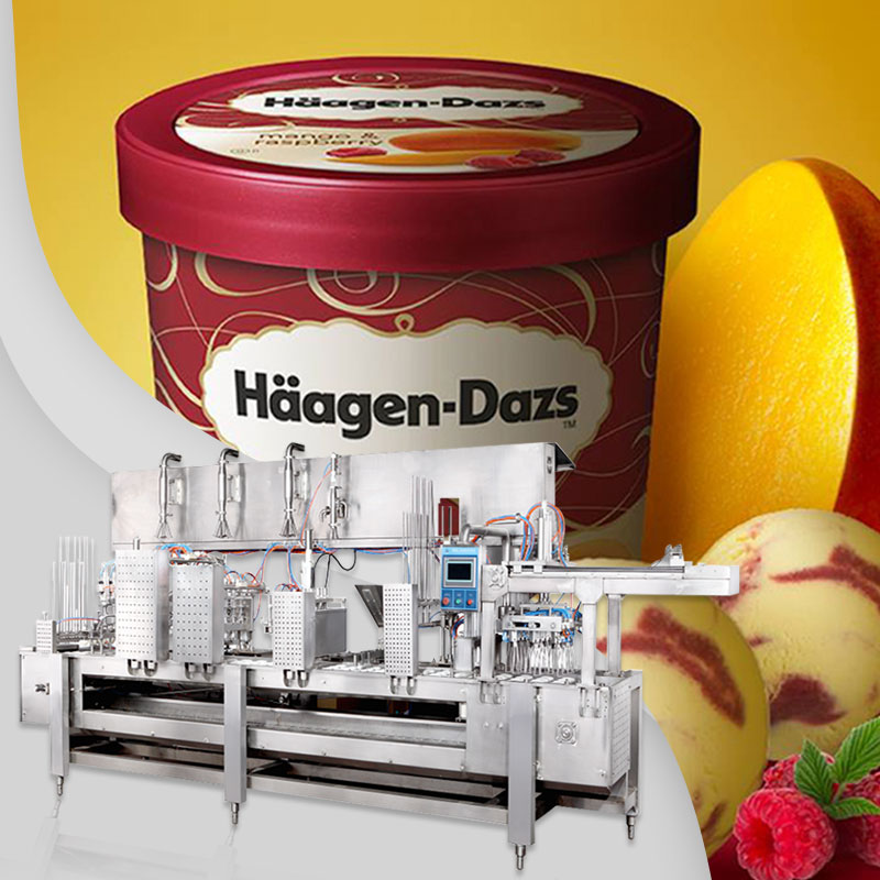 Come and see the advanced cone ice cream filling machine